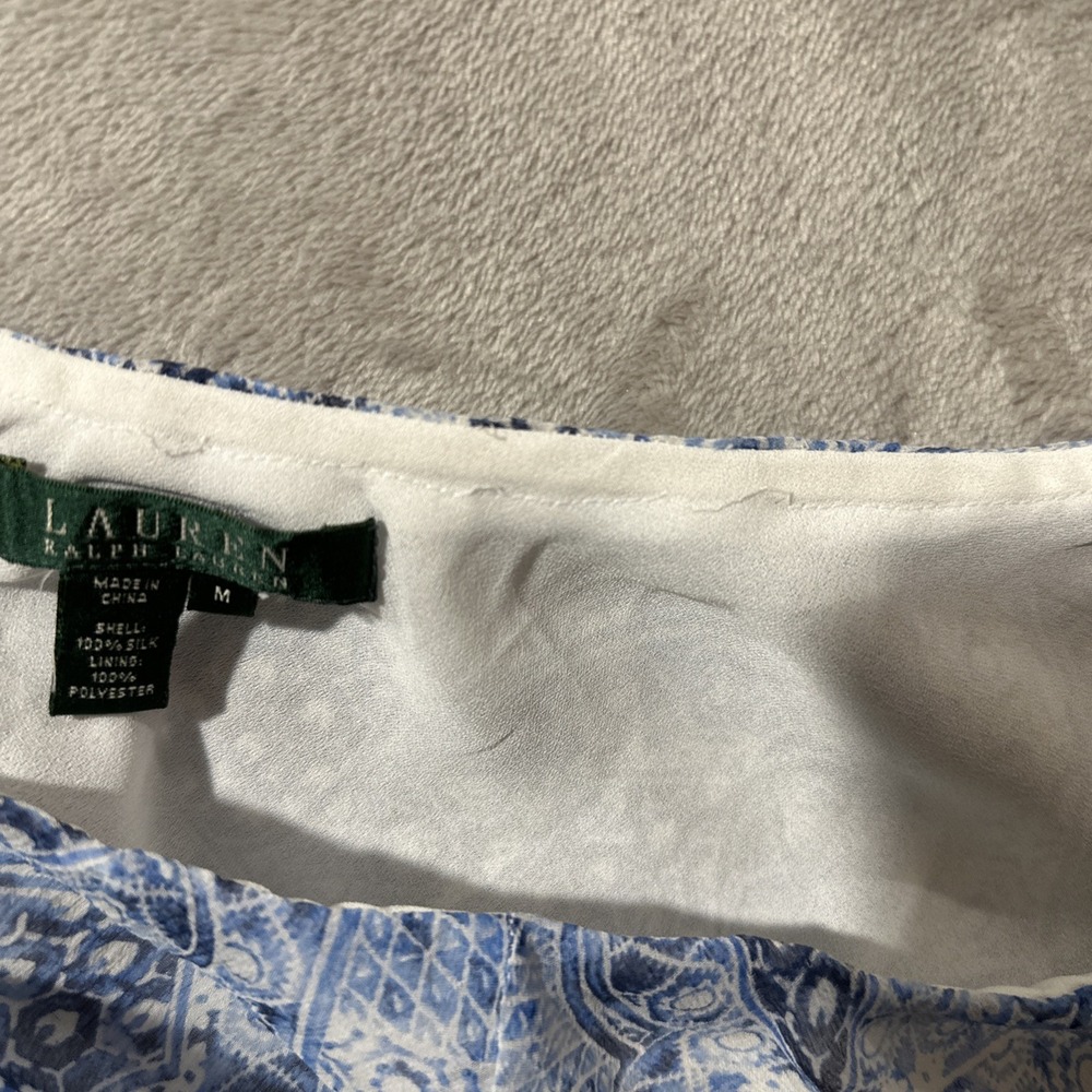 Lauren Ralph Lauren Blue & White Paisley Maxi Skirt - Picture 9 of 9